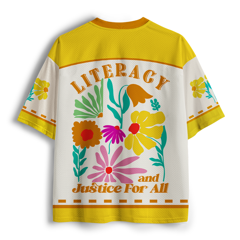 Pagewings Literacy and Justice for All Unisex Mesh Jersey