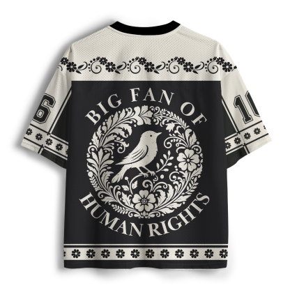 Pagewings Big Fan Of Human Rights Unisex Mesh Jersey