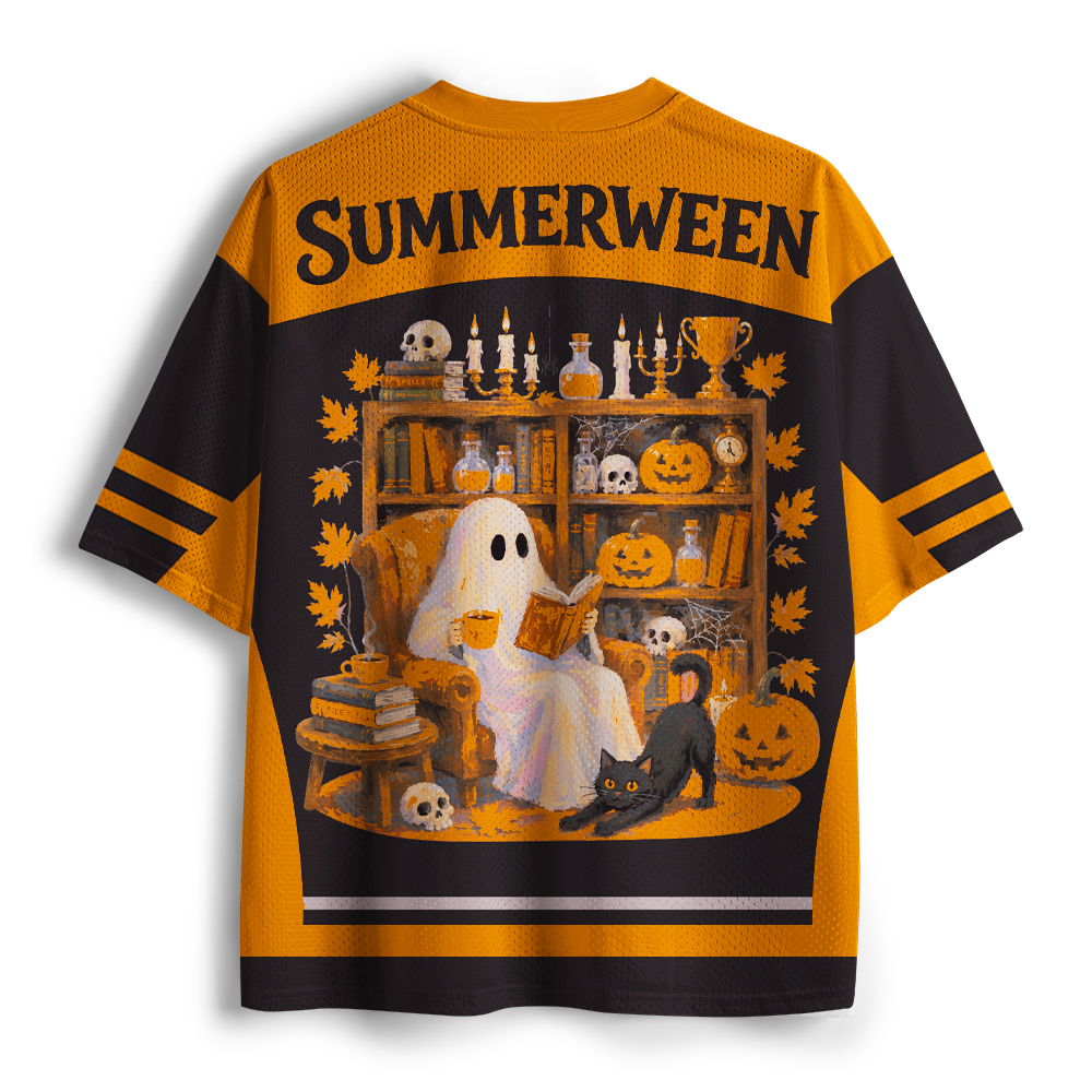 Pagewings Summerween Ghost Unisex Mesh Jersey