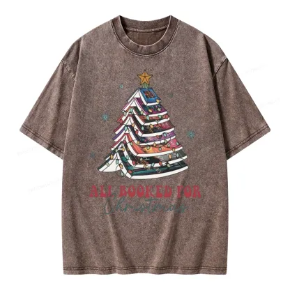 Pagewings Throne of Glass Christmas Unisex Washed T-shirt