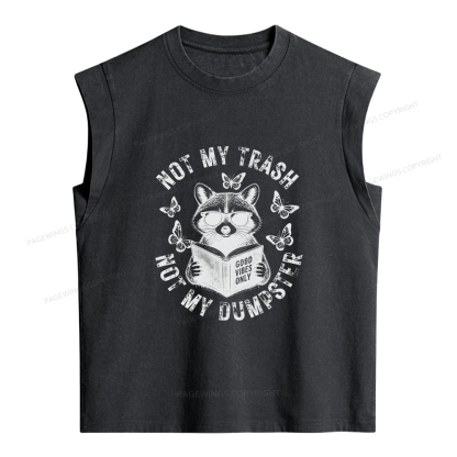 Pagewings Not My Trash Women's Washed Tank Top