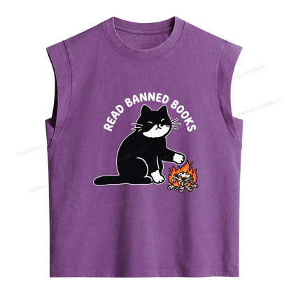 Pagewings Read Banned Books Women's Washed Tank Top
