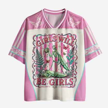 Pagewings Girls Will Be Girls Unisex Mesh Jersey