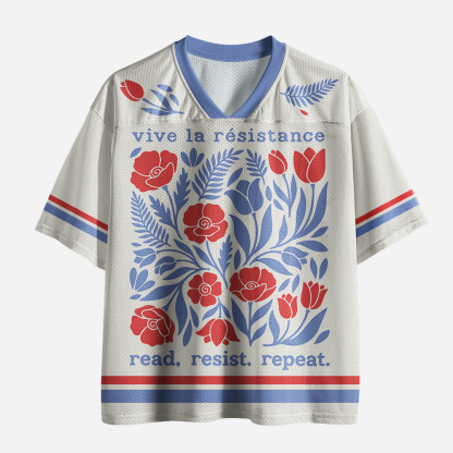 Pagewings Read Resist Repeat Unisex Mesh Jersey