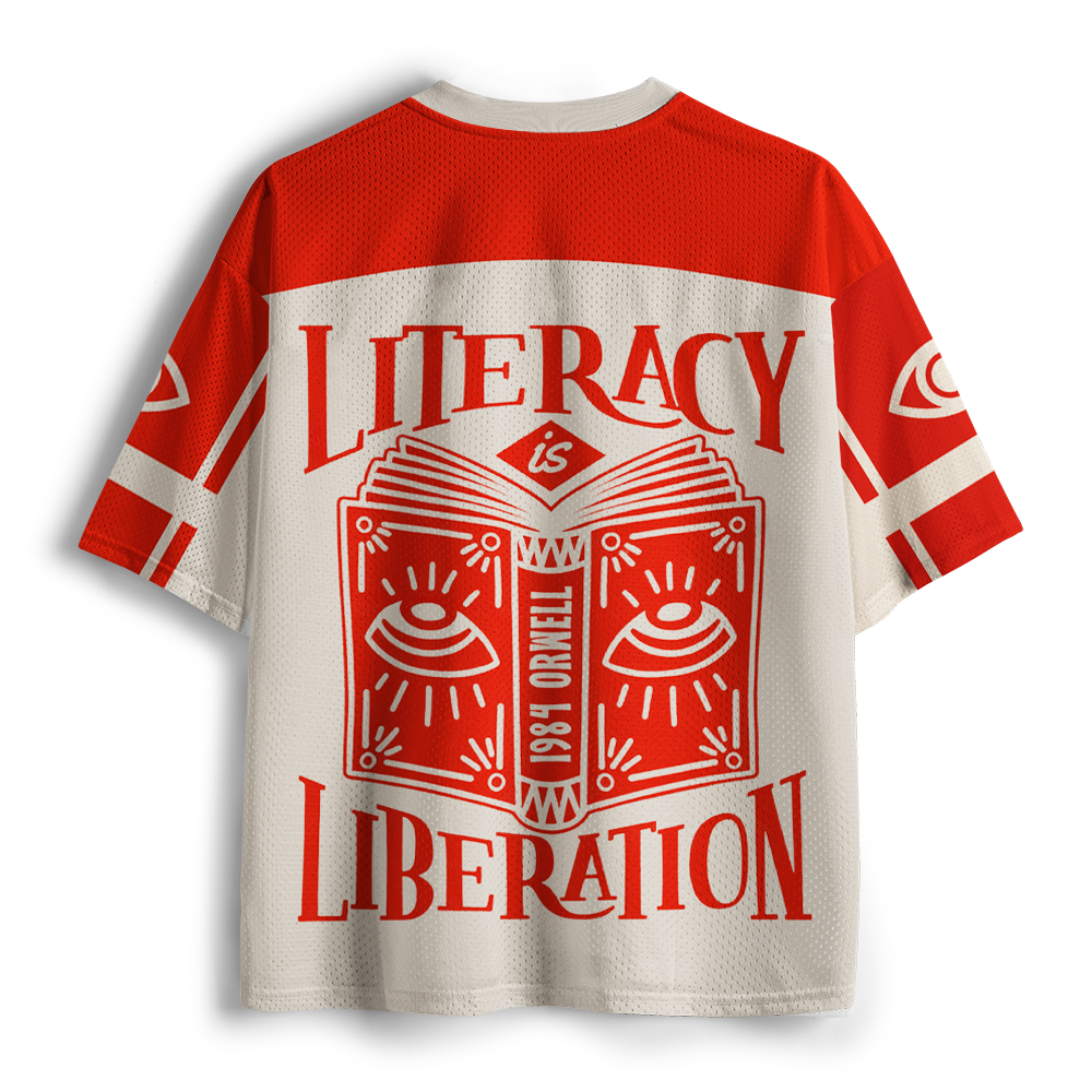 Pagewings Dystopian Books Lover Unisex Mesh Jersey