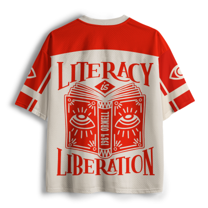 Pagewings Dystopian Books Lover Unisex Mesh Jersey