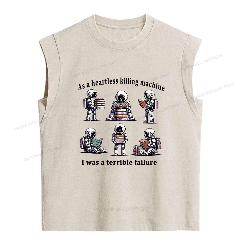Pagewings Sci Fi Book Lover Women's Washed Tank Top