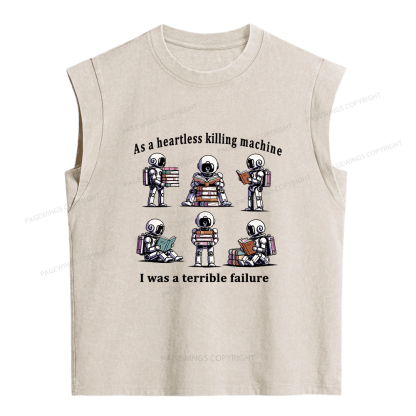 Pagewings Sci Fi Book Lover Women's Washed Tank Top