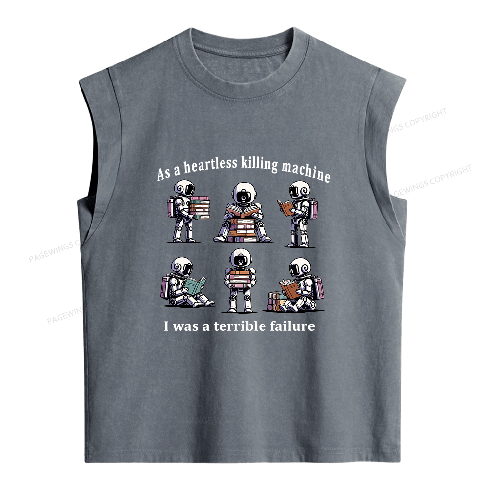 Pagewings Sci Fi Book Lover Women's Washed Tank Top