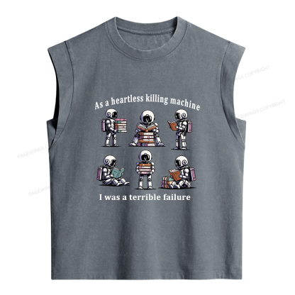 Pagewings Sci Fi Book Lover Women's Washed Tank Top