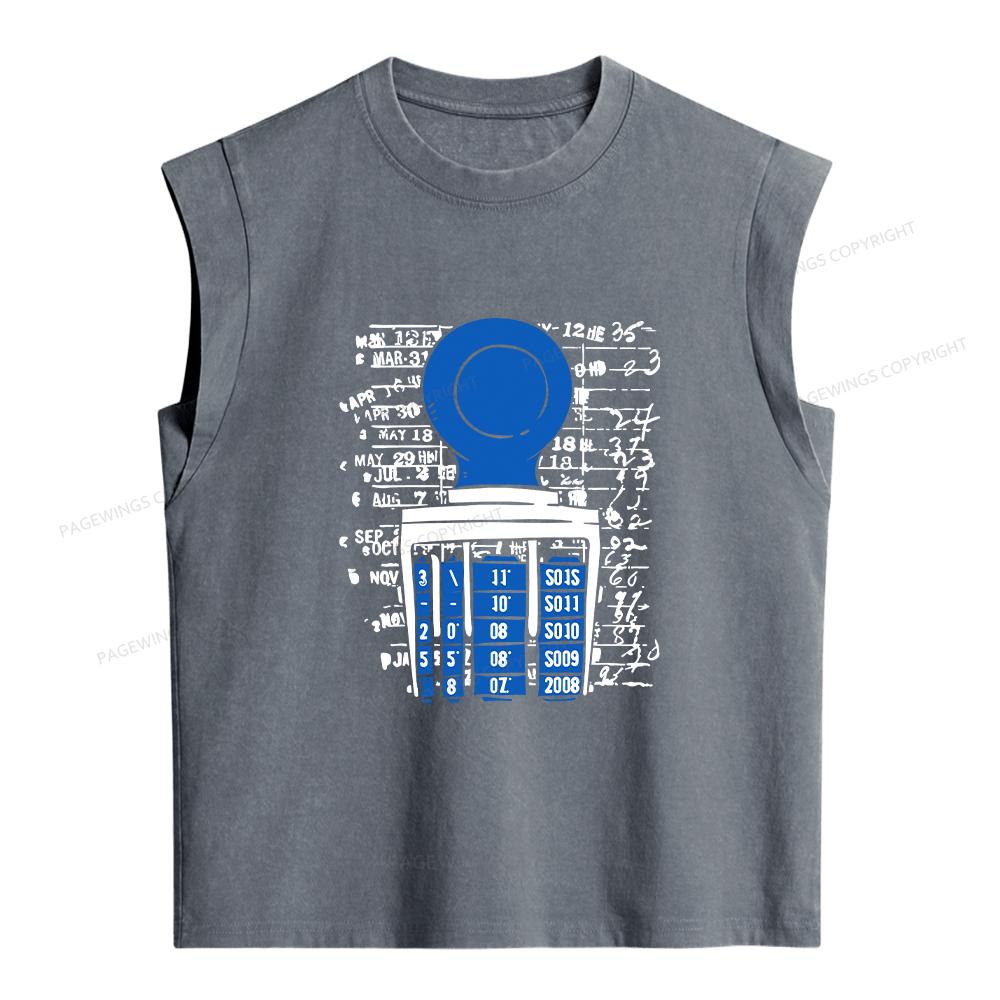 Pagewings Books Library Stamp Women's Washed Tank Top