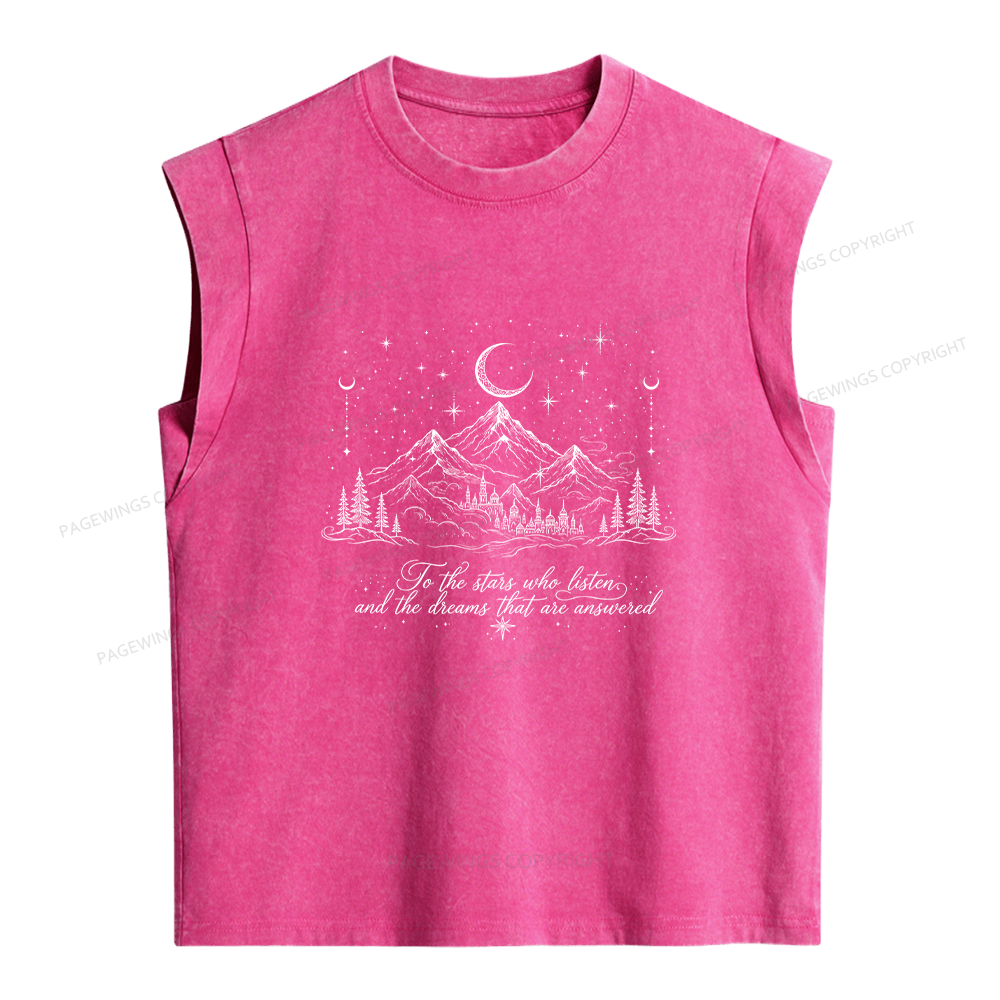 Pagewings Fantasy Bookish Reader Women's Washed Tank Top