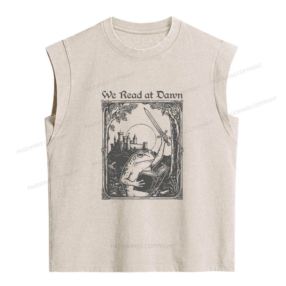 Pagewings We Read At Dawn Women's Washed Tank Top