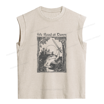 Pagewings We Read At Dawn Women's Washed Tank Top
