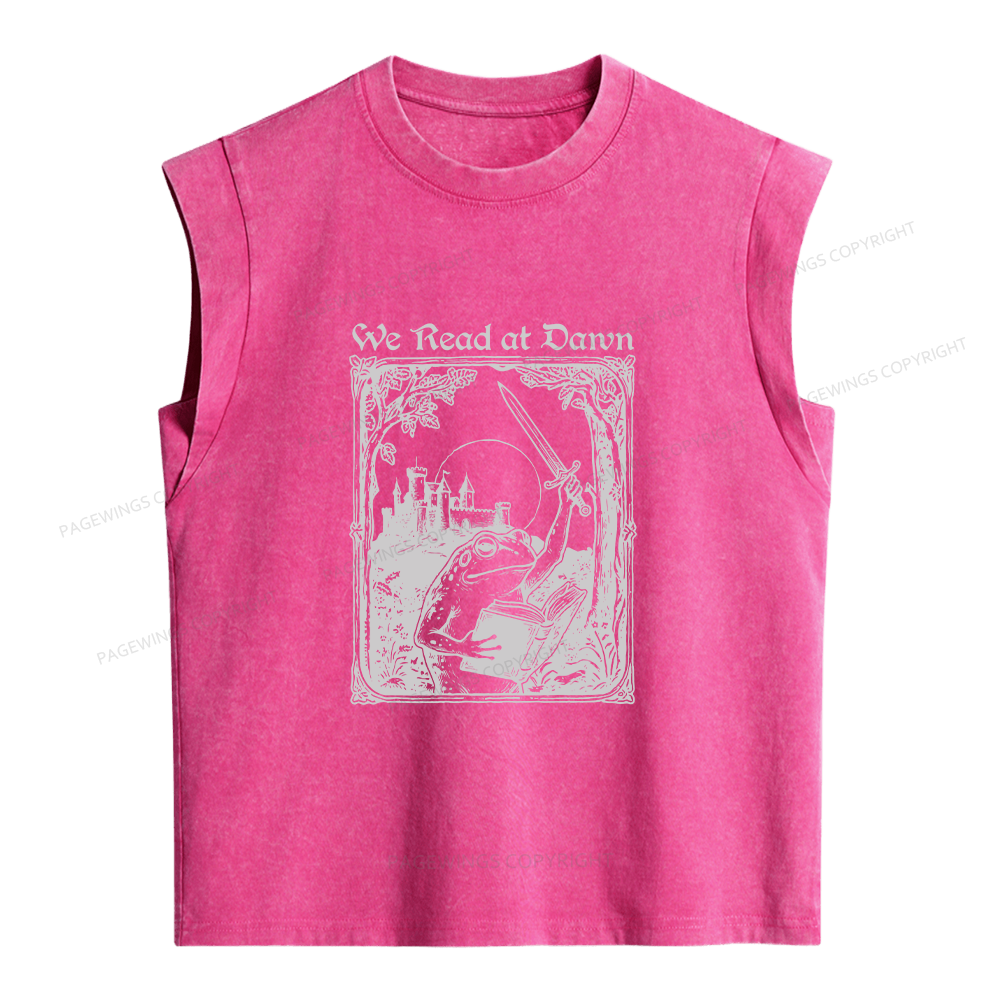 Pagewings We Read At Dawn Women's Washed Tank Top