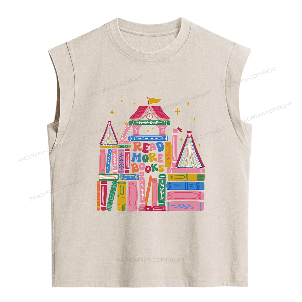 Pagewings Read More Books Women's Washed Tank Top