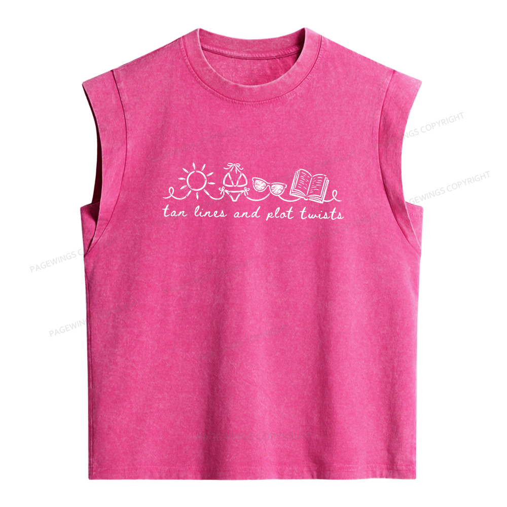 Pagewings Summer Reading Women's Washed Tank Top