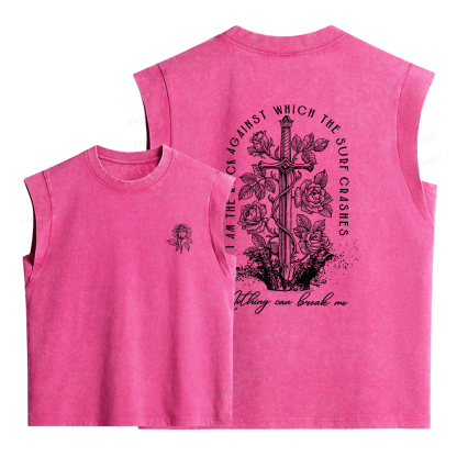 Pagewings Nothing Can Break Me Women's Washed Tank Top