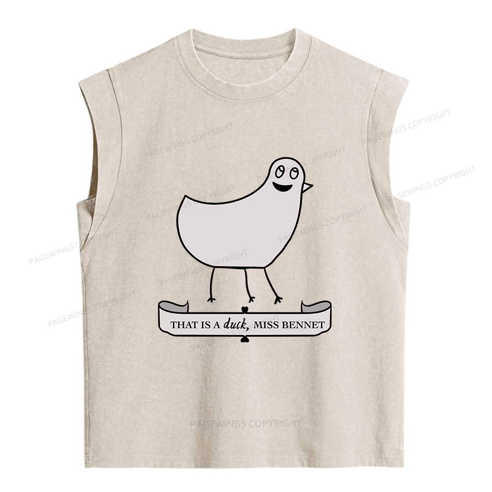 Pagewings That Is A Duck Women's Washed Tank Top