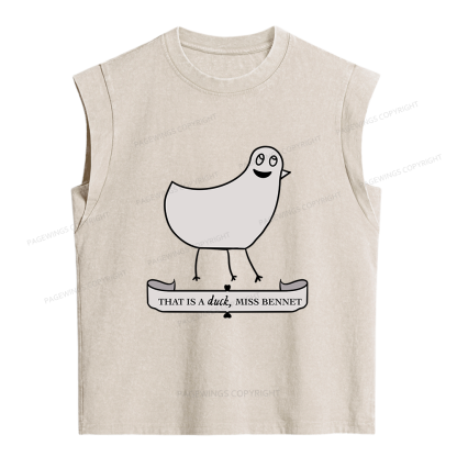 Pagewings That Is A Duck Women's Washed Tank Top
