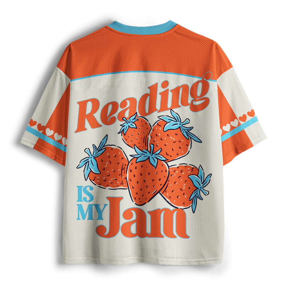 Pagewings Reading Is My Jam Unisex Mesh Jersey
