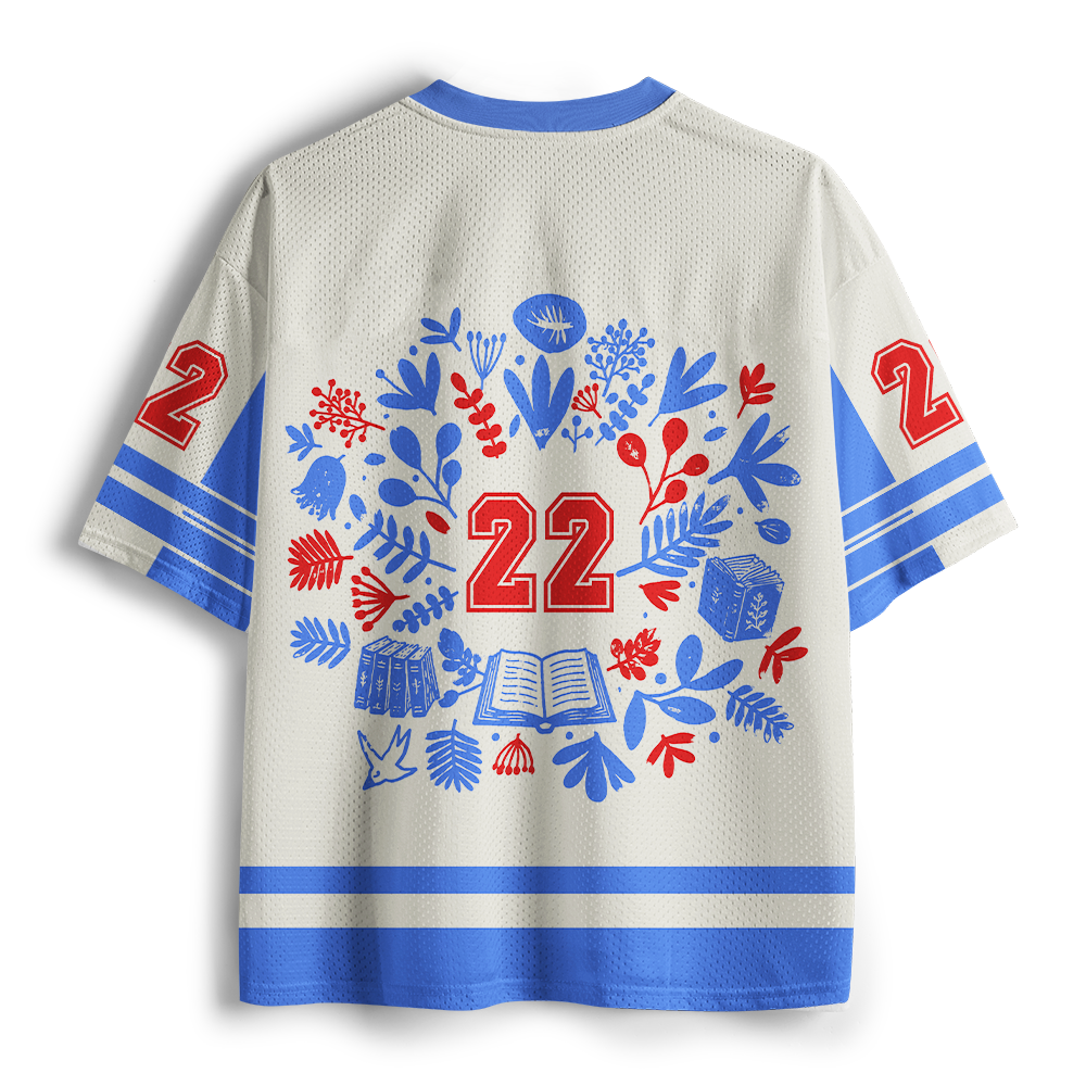 Pagewings Radicalized By Public Libraries Unisex Mesh Jersey