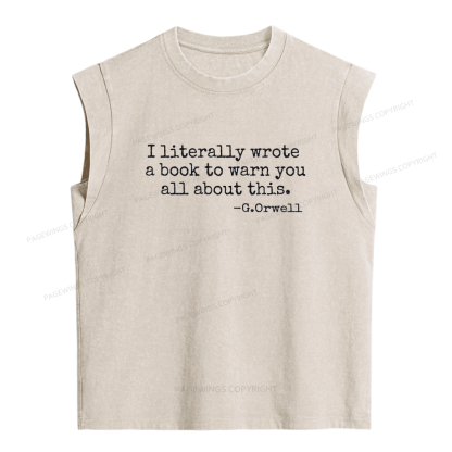 Pagewings I Literally Wrote A Book To Warn You Women's Washed Tank Top
