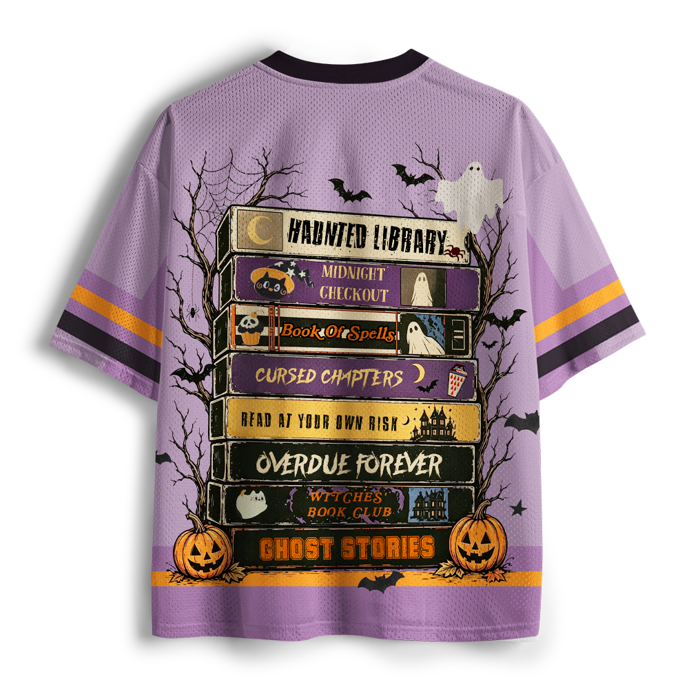Pagewings Vintage Halloween Unisex Mesh Jersey