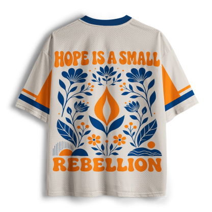 Pagewings Hope Is A Small Rebellion Unisex Mesh Jersey