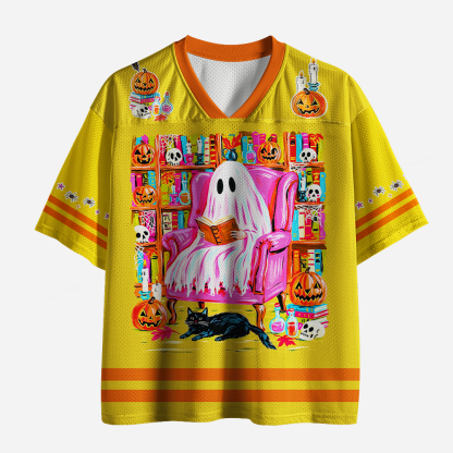 Pagewings The Reading Ghost Unisex Mesh Jersey