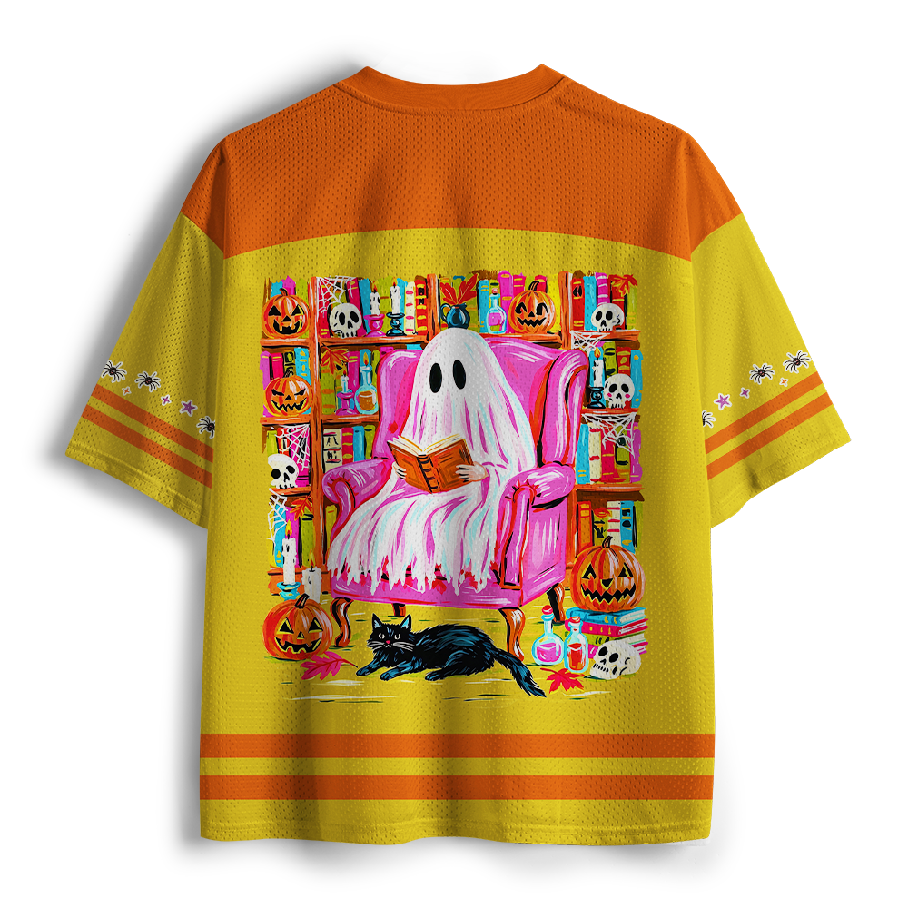 Pagewings The Reading Ghost Unisex Mesh Jersey