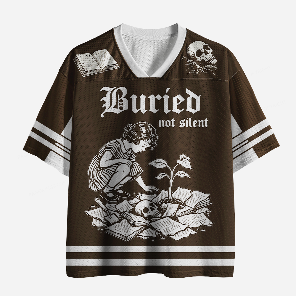 Pagewings Buried Not Silent Unisex Mesh Jersey