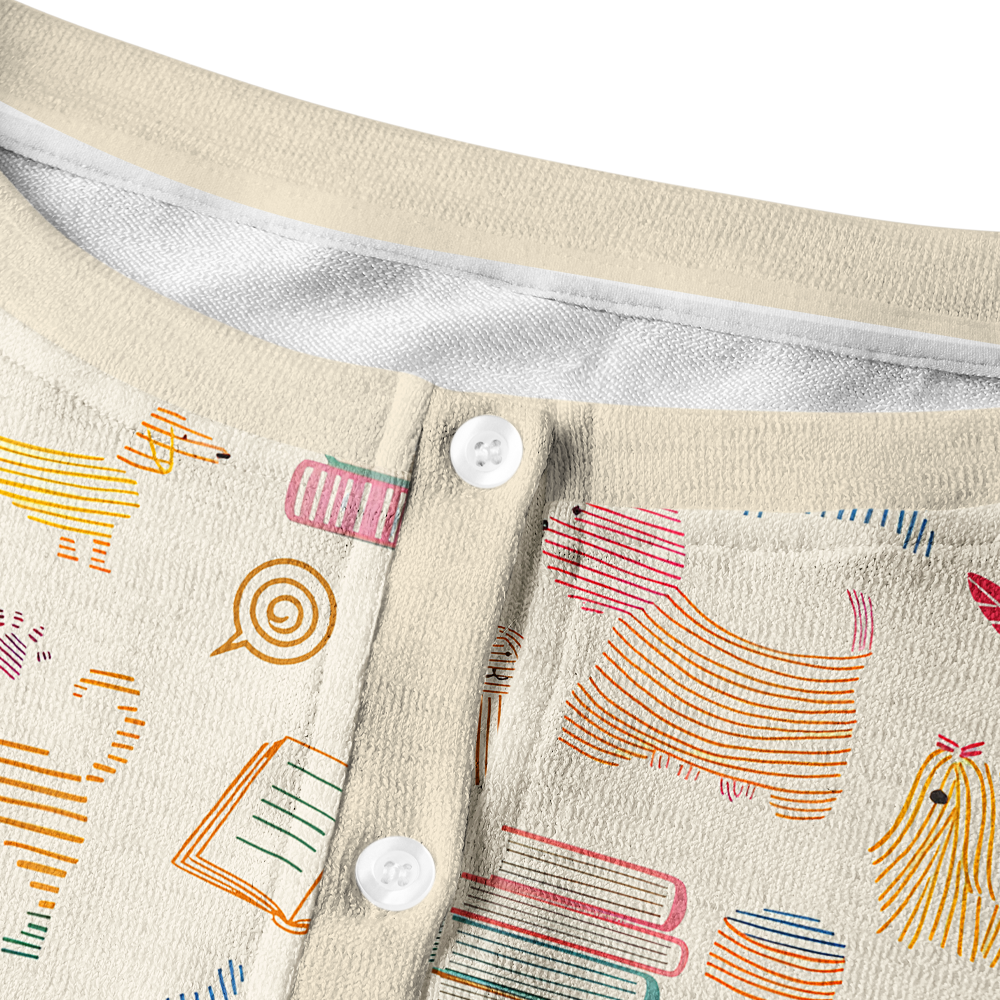 Pagewings Bookish Vibe Crew Neck Cardigan Sweaters
