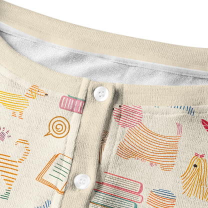 Pagewings Bookish Vibe Crew Neck Cardigan Sweaters