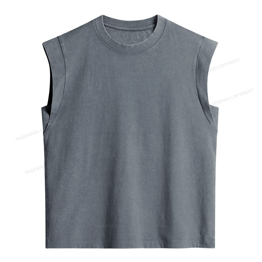 Pagewings Comfortable Solid Color Women's Washed Tank Top