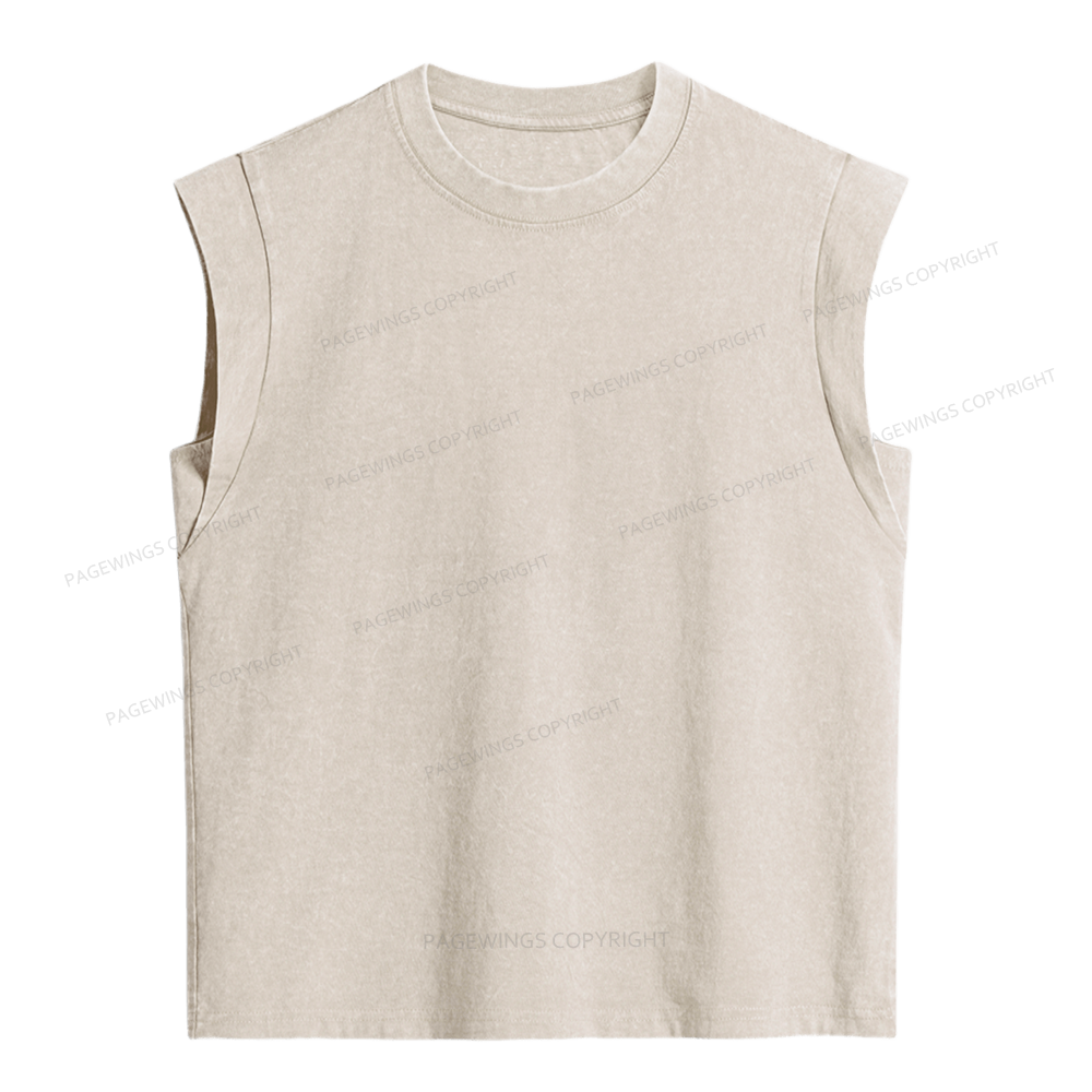 Pagewings Comfortable Solid Color Women's Washed Tank Top