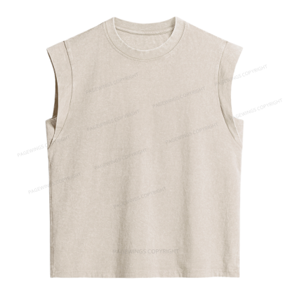 Pagewings Comfortable Solid Color Women's Washed Tank Top
