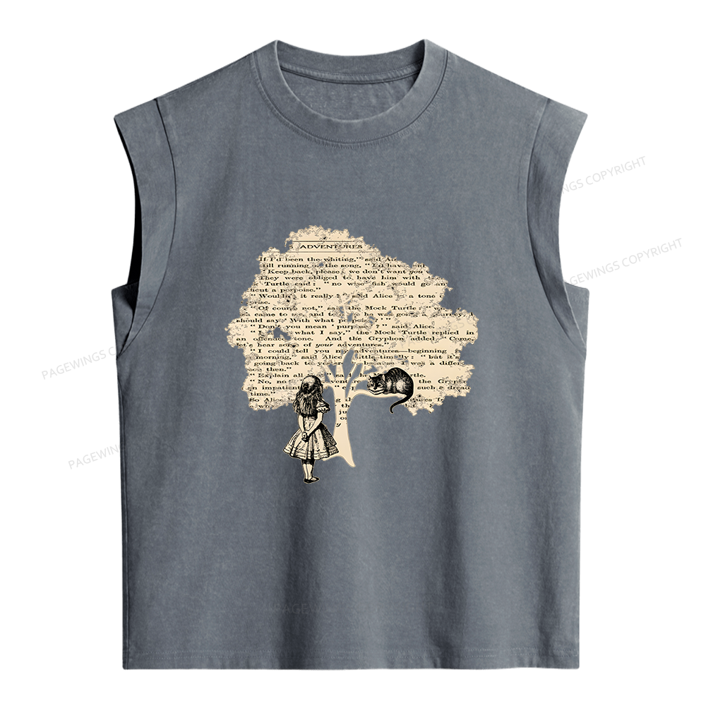 Pagewings Vintage Book Women's Washed Tank Top