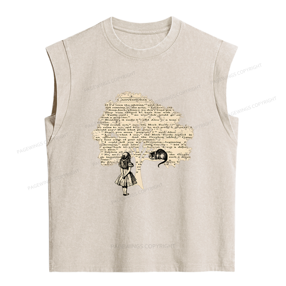Pagewings Vintage Book Women's Washed Tank Top