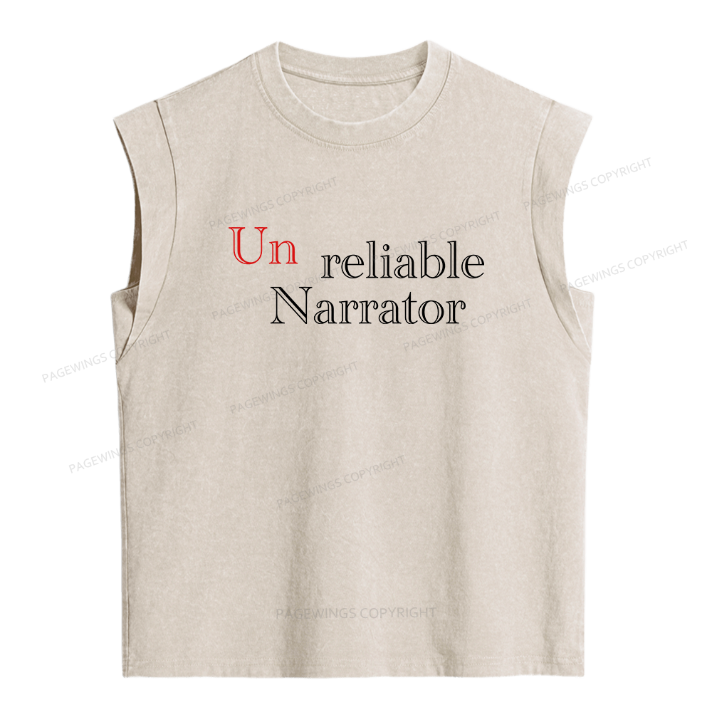 Pagewings UnReliable Narrator Women's Washed Tank Top