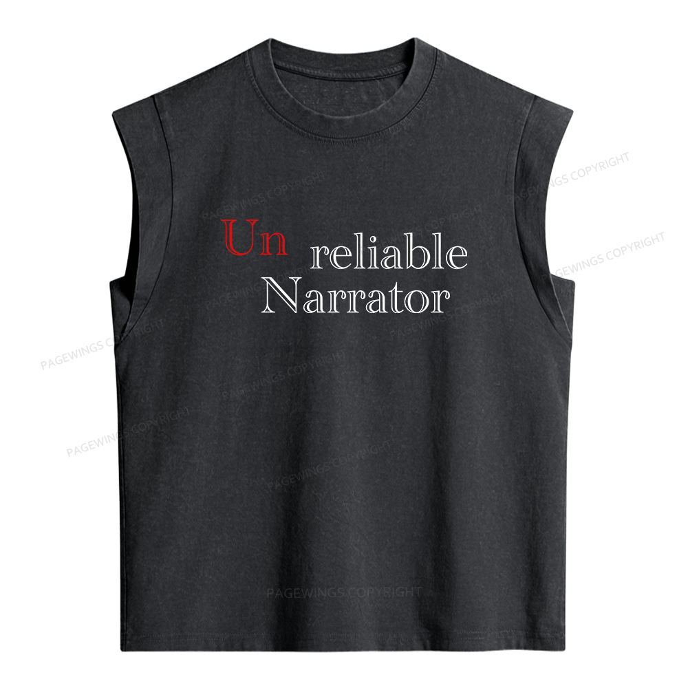 Pagewings UnReliable Narrator Women's Washed Tank Top