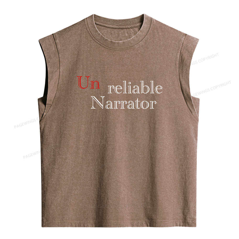 Pagewings UnReliable Narrator Women's Washed Tank Top