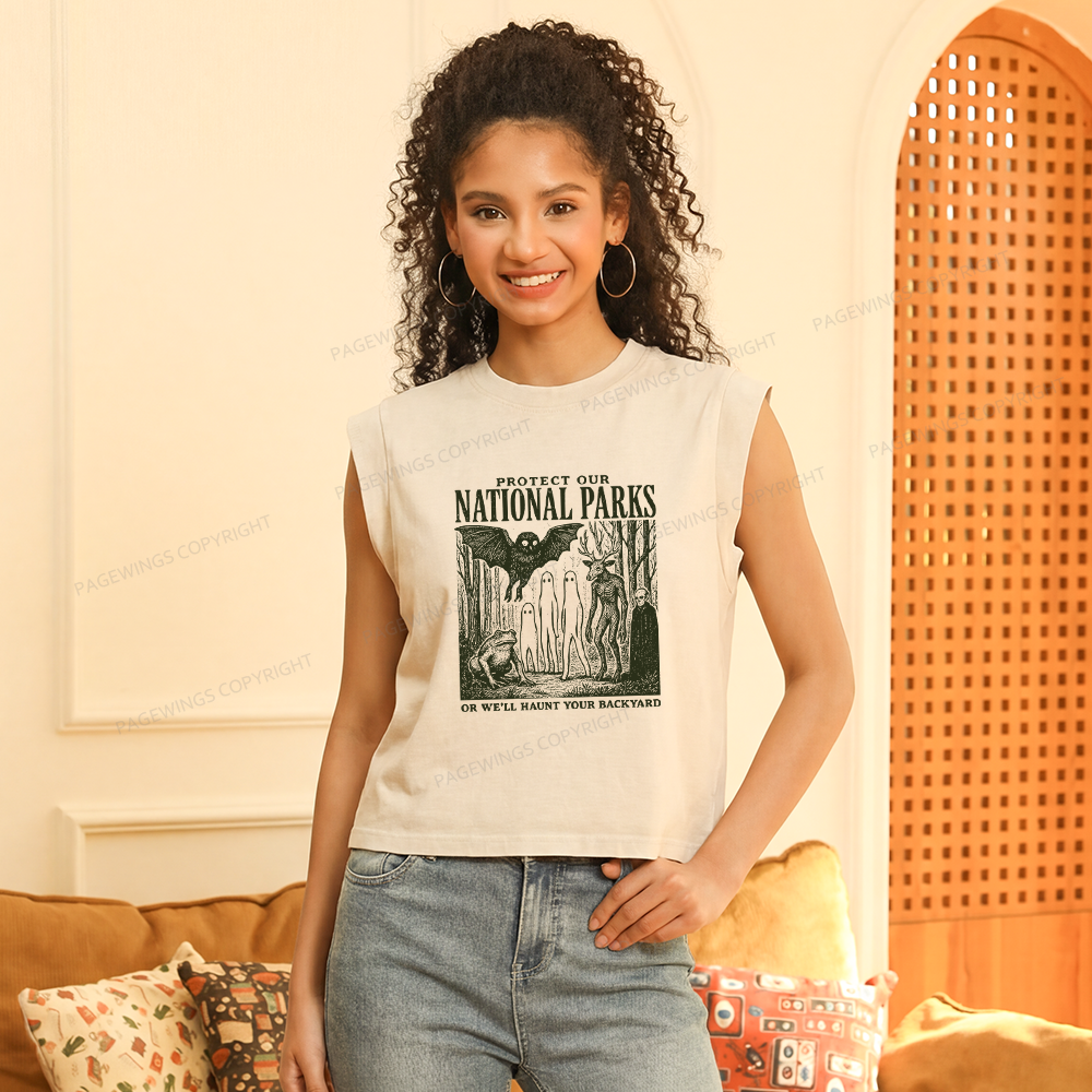 Pagewings Mothman Women's Washed Tank Top