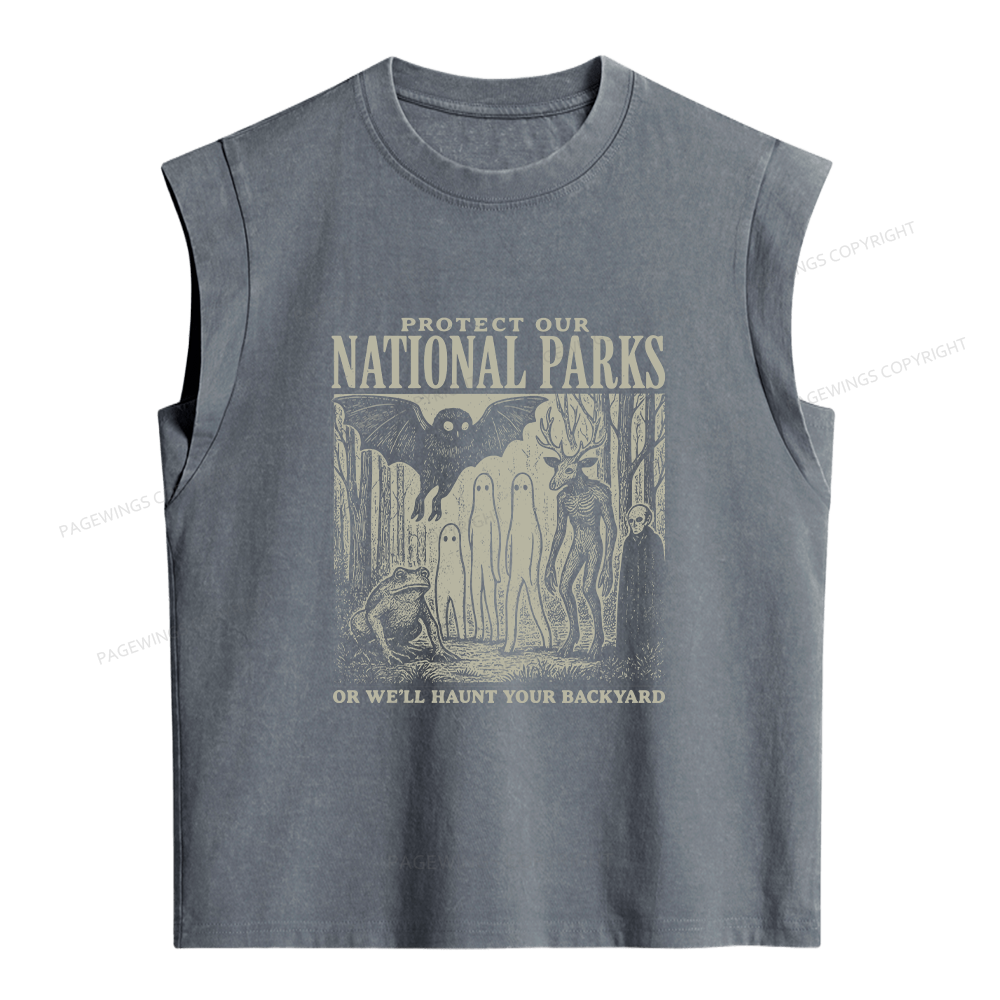 Pagewings Mothman Women's Washed Tank Top