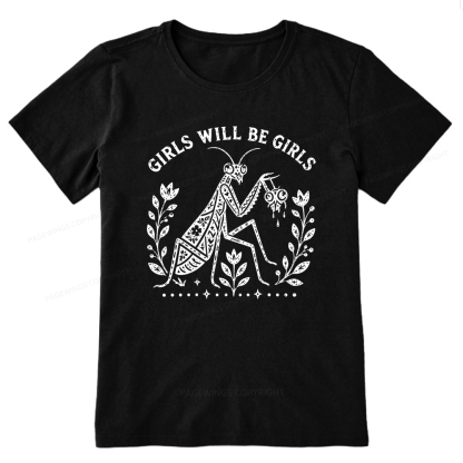 Pagewing Girls Will Be Girls16300 Bookish Unisex Classic T-shirt