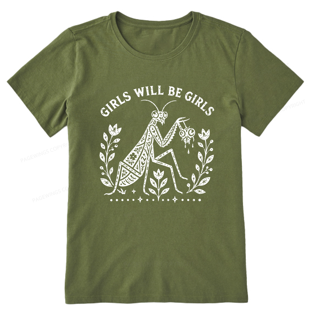 Pagewing Girls Will Be Girls16300 Bookish Unisex Classic T-shirt