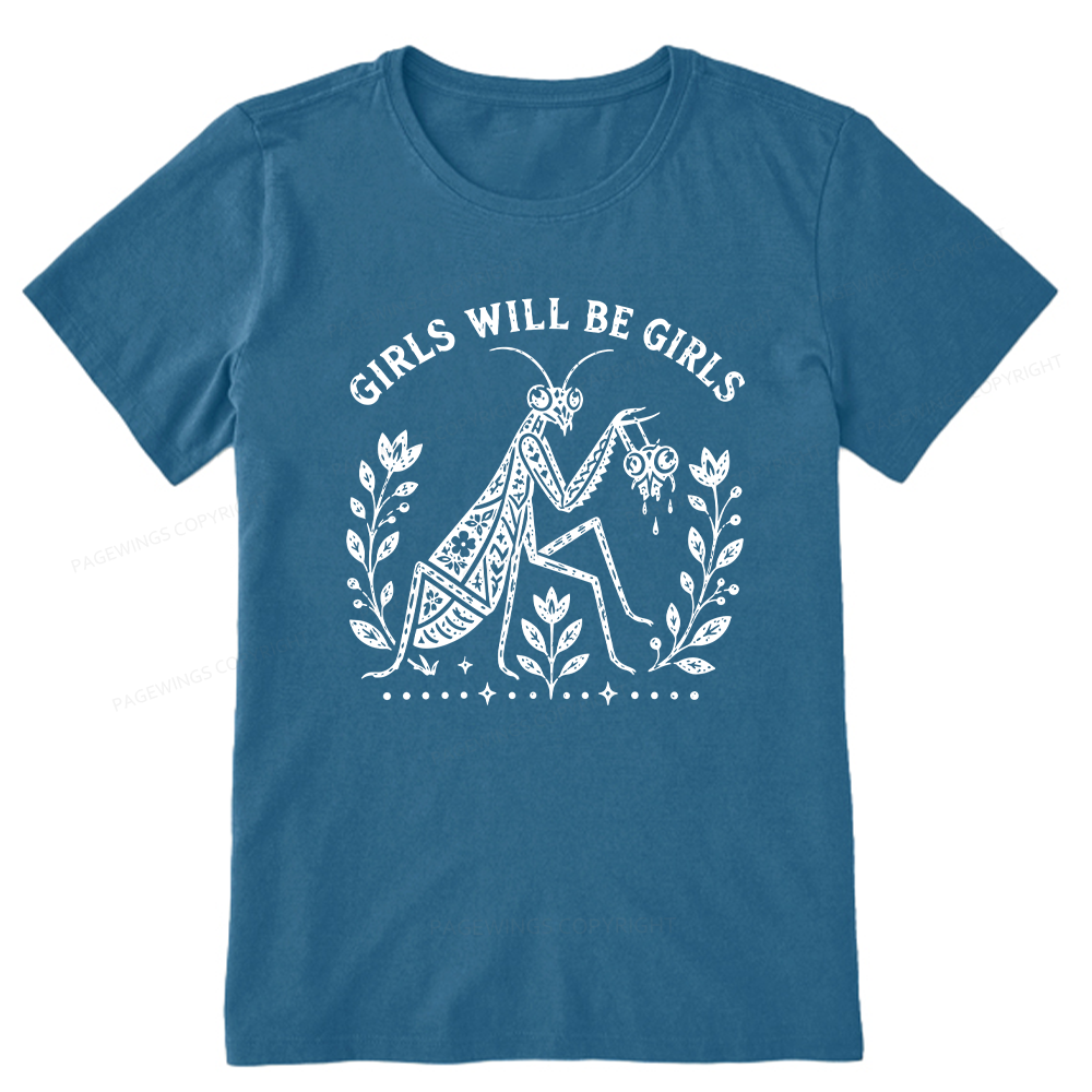 Pagewing Girls Will Be Girls16300 Bookish Unisex Classic T-shirt
