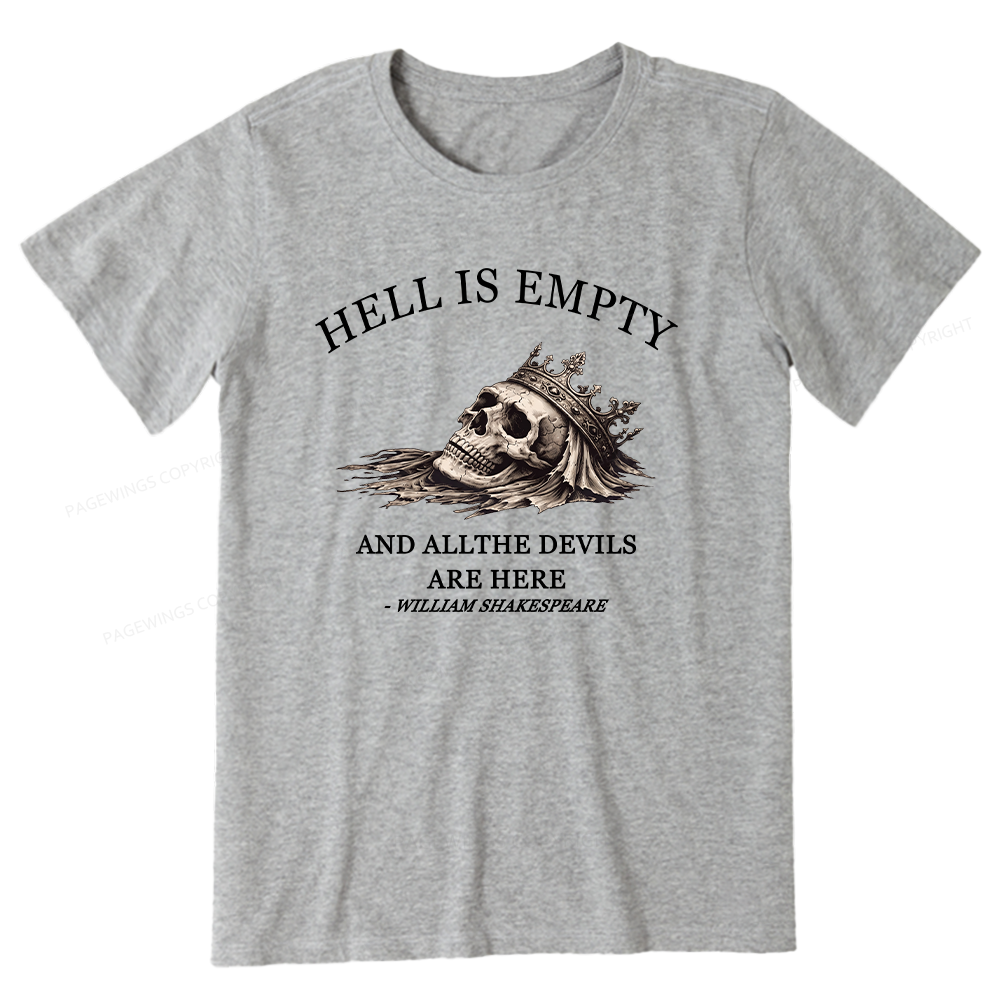 Pagewing Hell Is Empty And All The Devils Are Here16170 Bookish Unisex Classic T-shirt