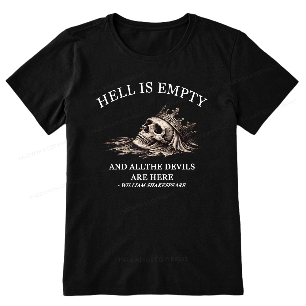 Pagewing Hell Is Empty And All The Devils Are Here16170 Bookish Unisex Classic T-shirt