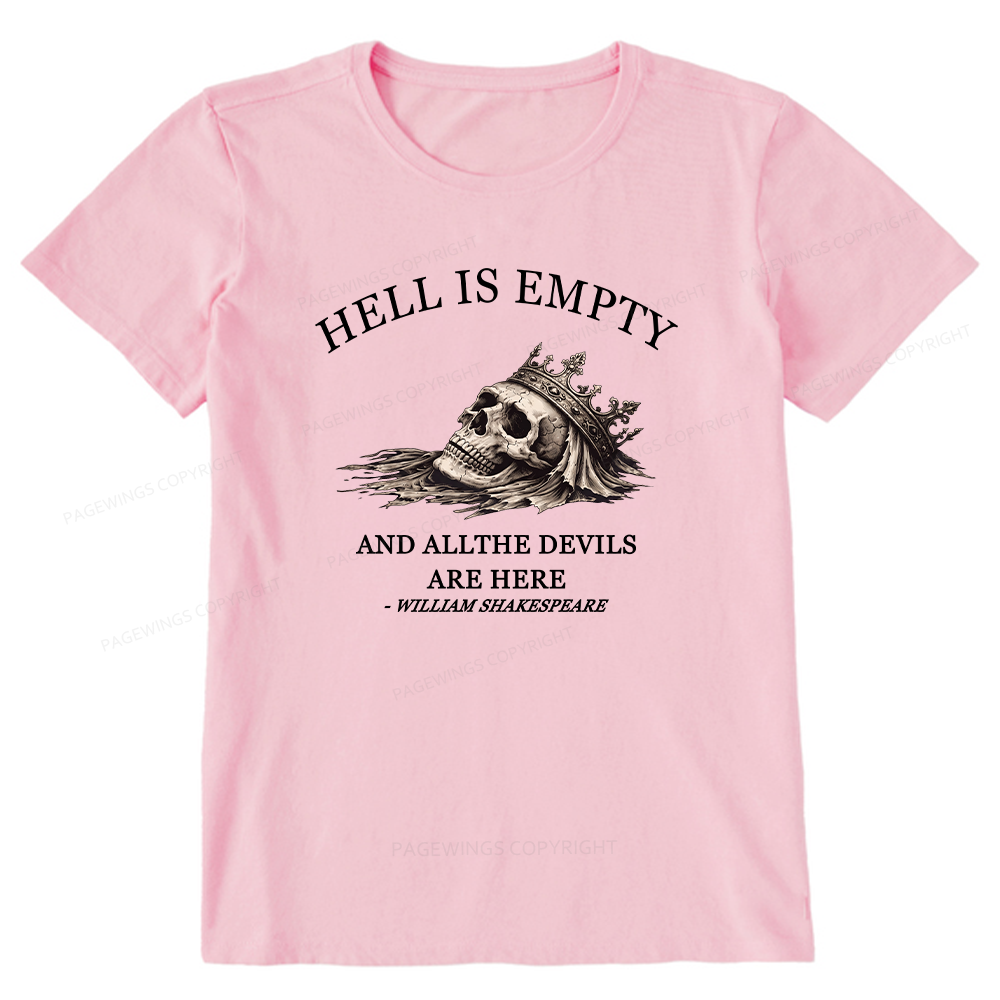 Pagewing Hell Is Empty And All The Devils Are Here16170 Bookish Unisex Classic T-shirt